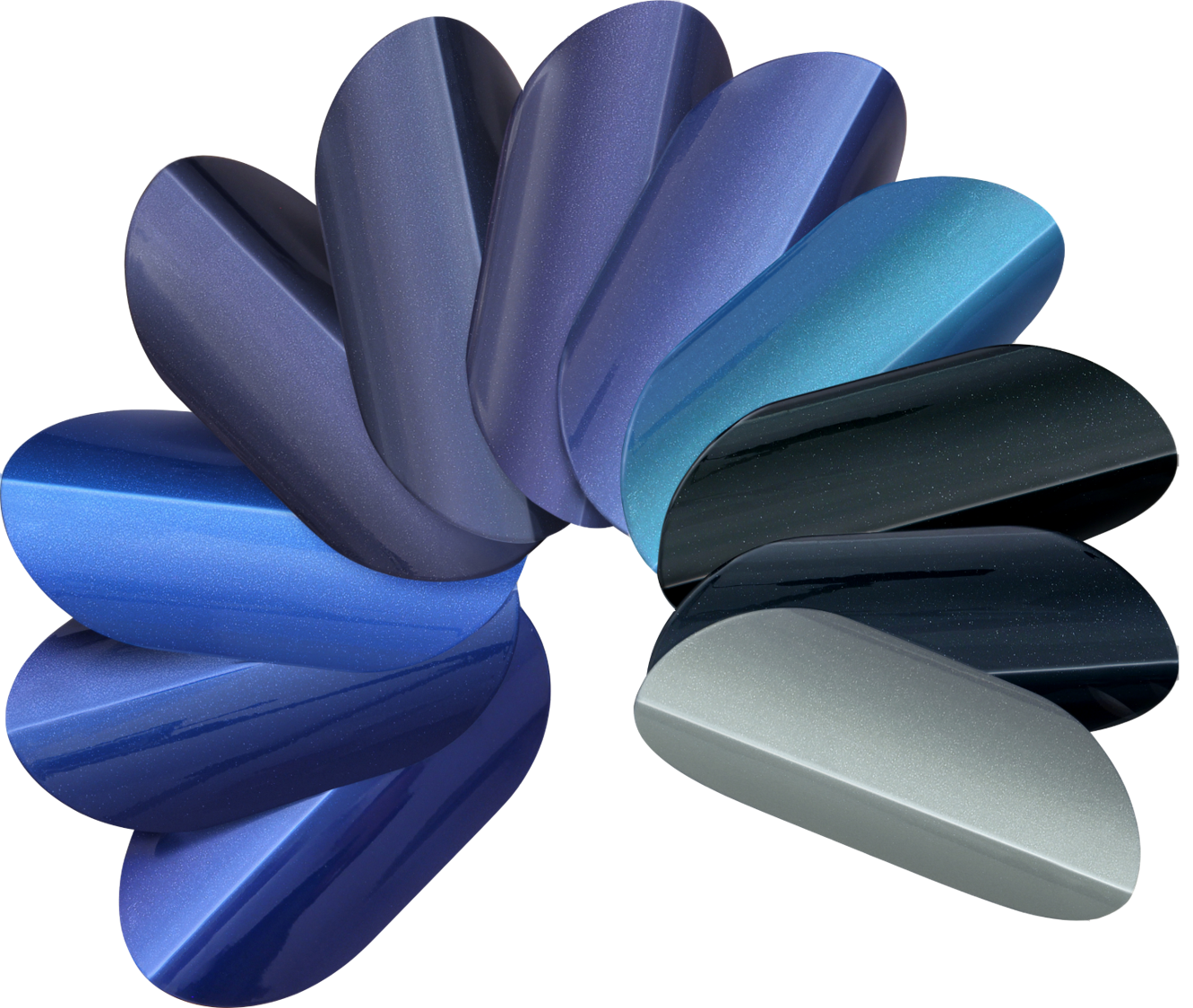 Xirallic® NXT Tigris Blue 水晶珠光粉效果展示