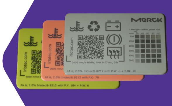 Iriotec® 8212 激光打标助剂在尼龙上的激光打标效果展示