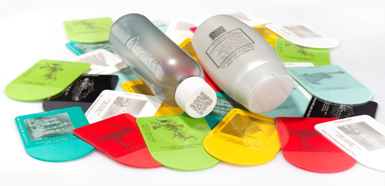 Iriotec® 8000 激光镭雕粉用于激光打标效果图