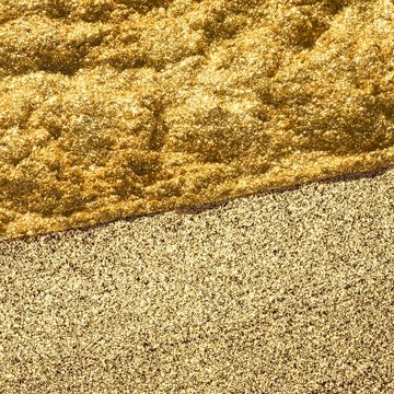 Ronastar&#174; Golden Jewel masstone, gold, 20-200&#160;&#956;m particle size distribution